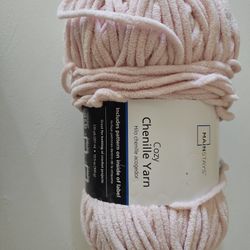 Cozy Chenille Yarn Pink