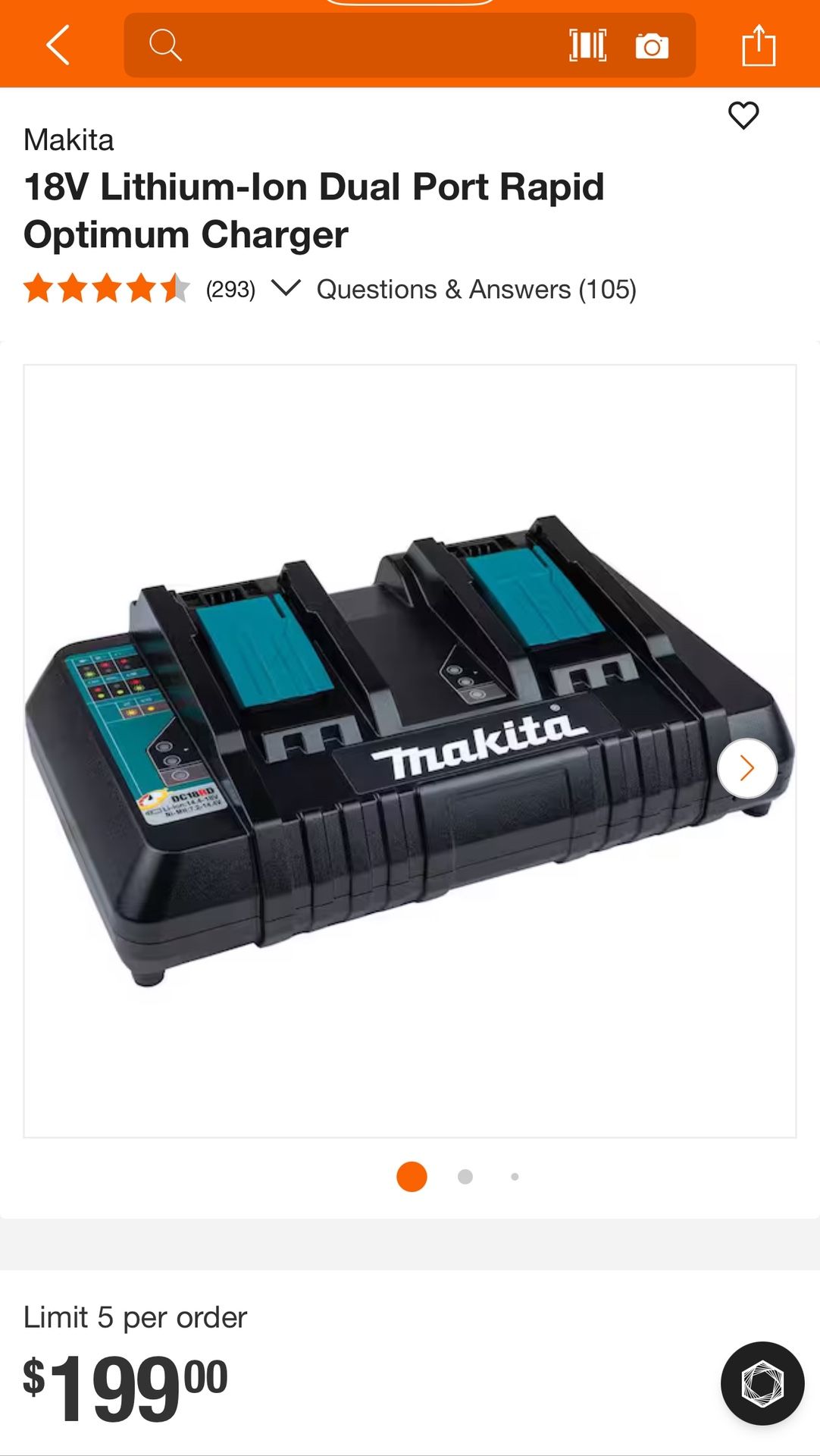 Makita 18v Battery Charger