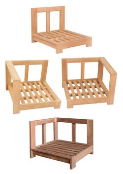 New solid teak outdoor sectionals