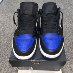 WORN JORDAN 1 LOW ROYAL TOES SZ. 10