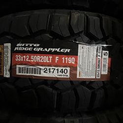 33x12.5R20LT Nitto Ridge Grappler