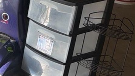 3 Drawer Plastic Storage Cart