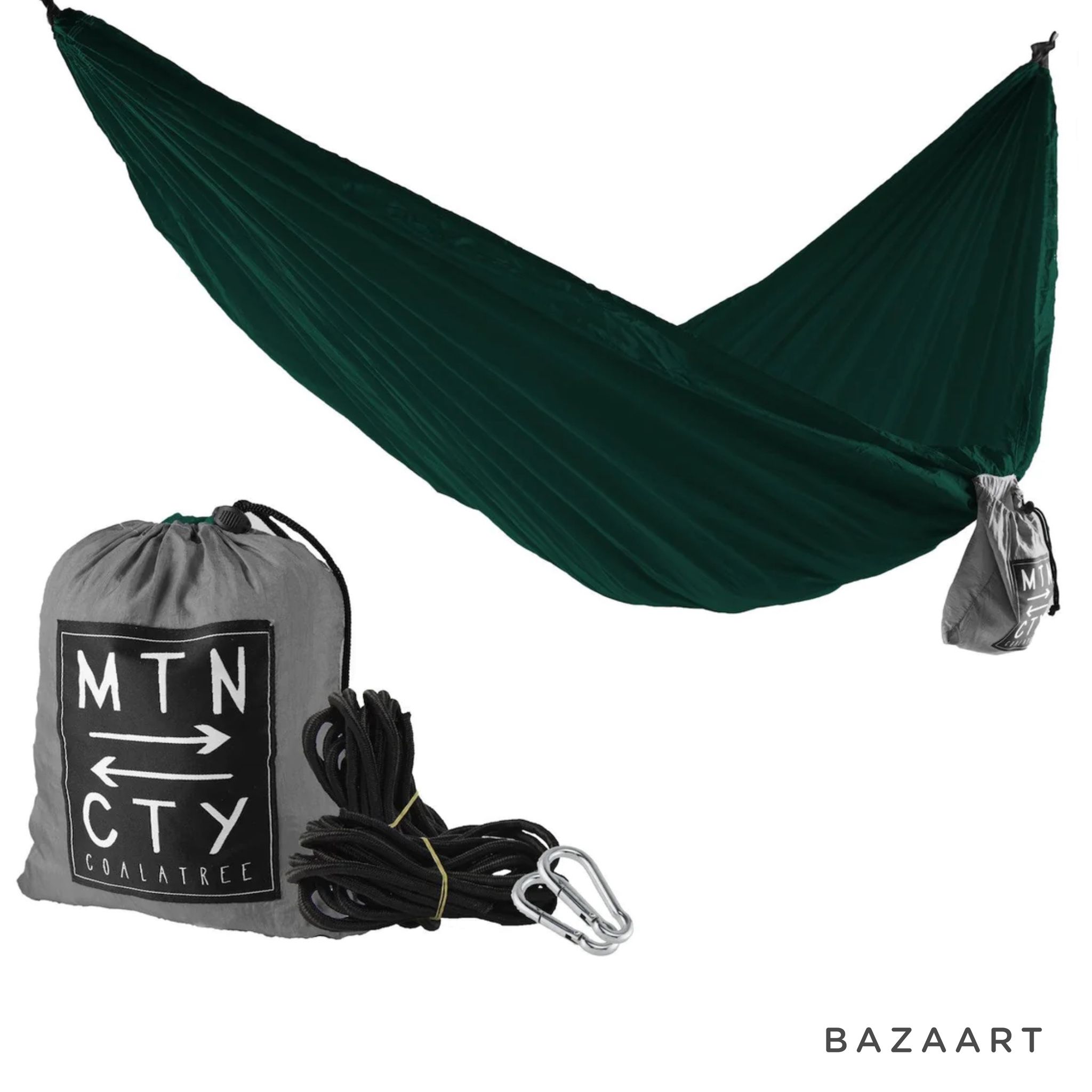 COALATREE THE LOAFER PACKABLE HAMMOCK 450lb LIMIT 108x53 Green/ Gray