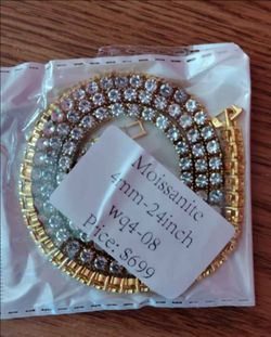 Tennis necklace will not tarnish brand new its mossinete  make offers