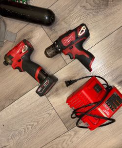 Milwaukee M12 Drill, Impact Driver, and Charger Set