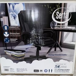 Serta Mid-Back Office Chair With Mesh Accents And Memory Foam