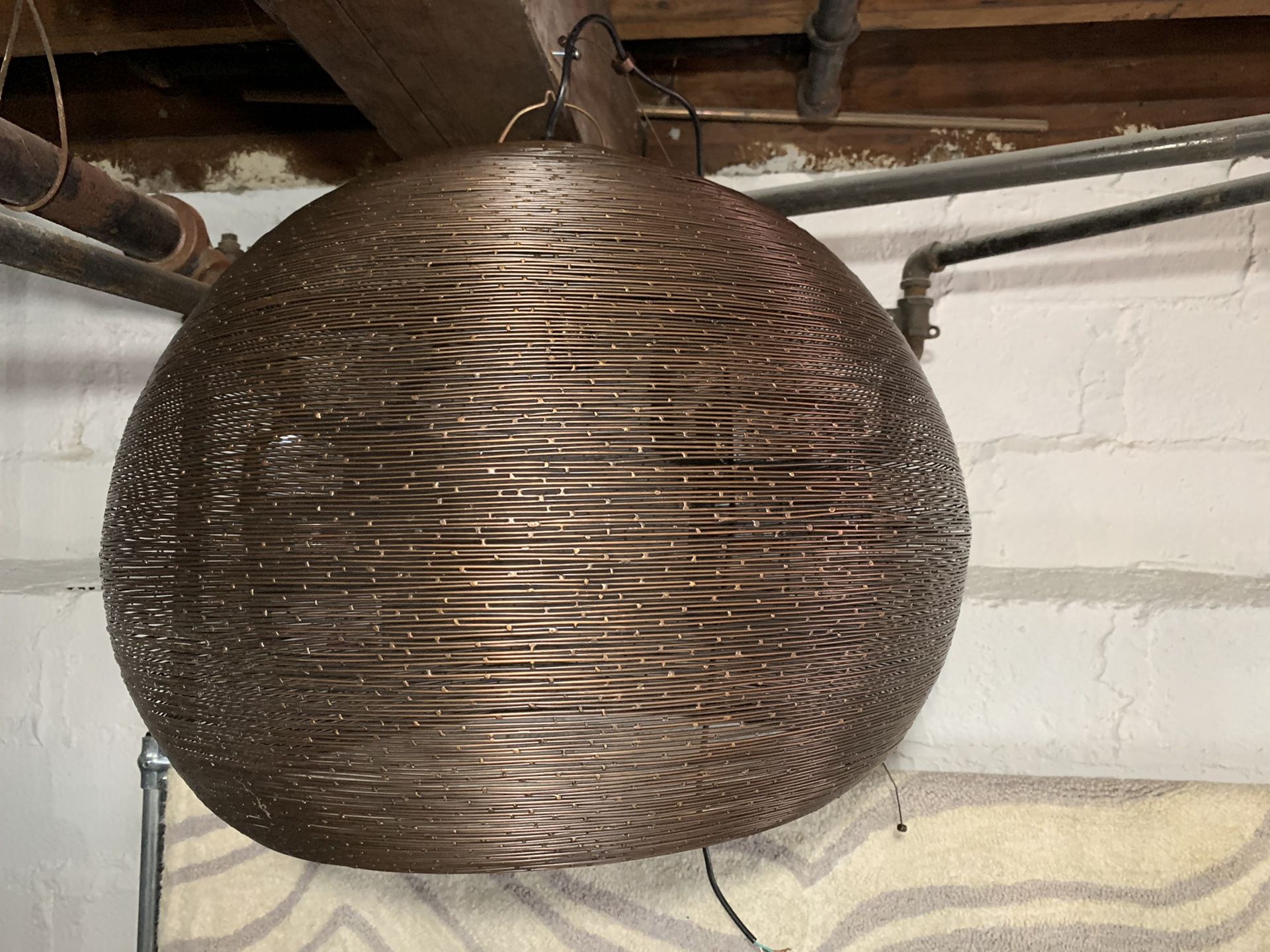 Crate and barrel Copper light fixture