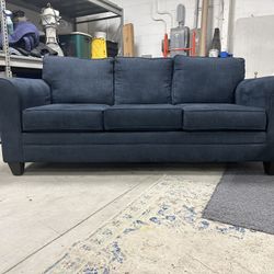 Contemporary Modern Dark Navy Blue Sofa Couch By Style Line Furniture USA — Excellent & Clean 🚚 Available