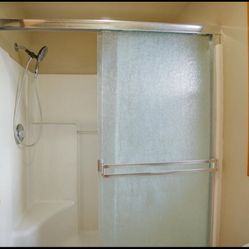 Frosted Glass Sliding Shower Door