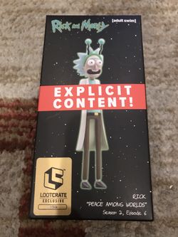 Rick And Morty Peace Among Worlds Gold Edition SDCC 2017 Exclusive Loot Crate NIB