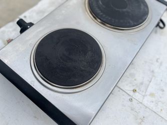 Electric stove commercial warning brand