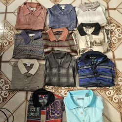 11 mens polo shirts .large