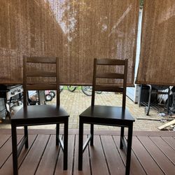 Two Black IKEA Chairs