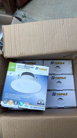 10 New Topaz LED Recessed Lights w/ Housings (4” & 5/6”) - $150 OBO