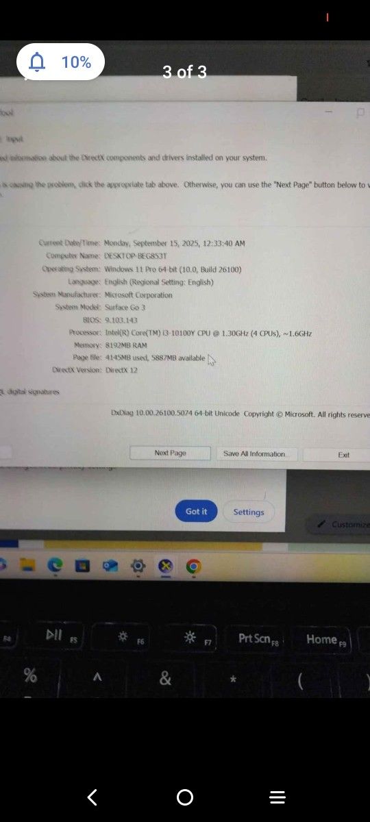 Microsoft Surface Go 3