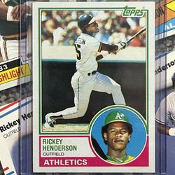 Rickey Henderson - 186 Baseball Cards (1981 To 2003)