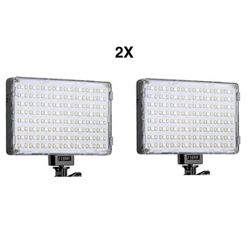 Set Of Two Video Maker GVM RGB LED Camera Light Full Color Dimmable w/boxes