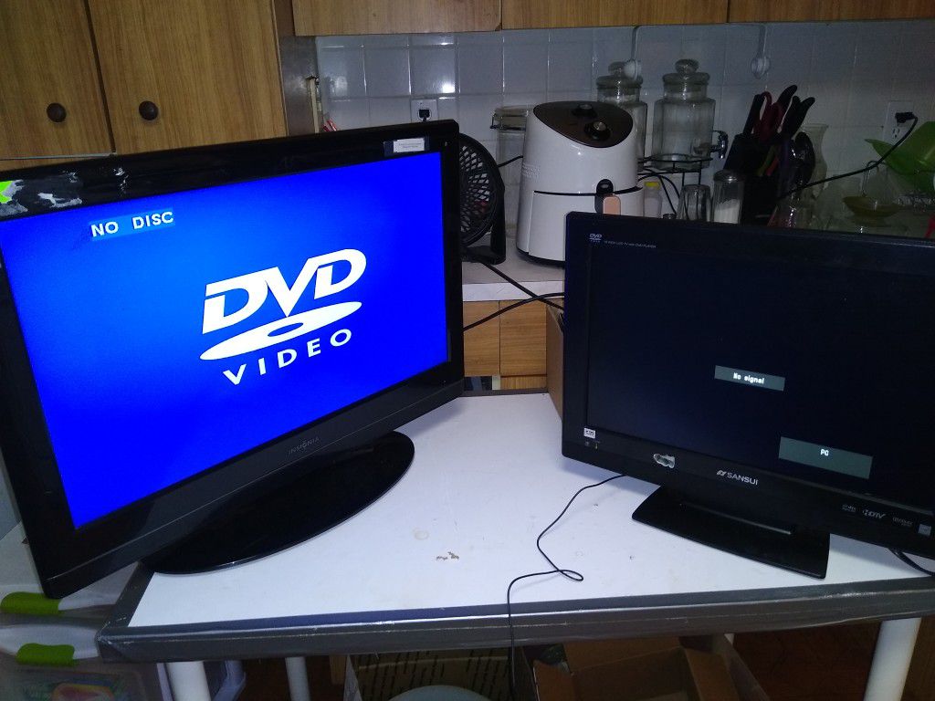 2 TVs with Built in DVD