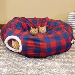 Plaid Cat Tunnel