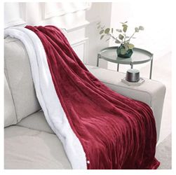 New Electric Blanket Heated Throw, Blanket 50" x 60", Flannel, Fast Heating, Machine Washable, ETL Certification, with 6 Heating Levels & 5 Hours Auto Thumbnail