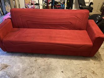 Red Storage Futon