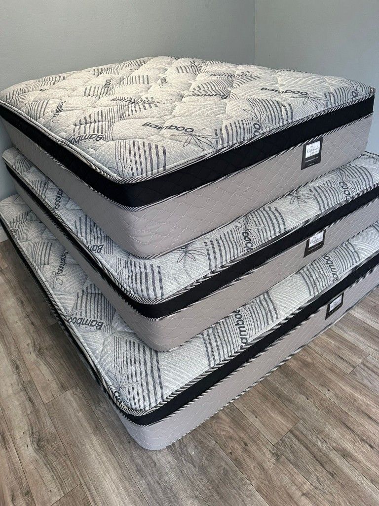 Full Bamboo Plush Comfort Europillow Top 12inch Matres!!