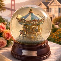 🎠 Limited Edition American Treasures Merry-Go-Round Water Globe – Music Box $160 OBO
