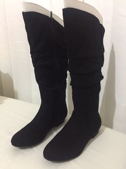 Black Suede Boots - Women’s Size 6.5