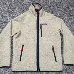 Men’s PATAGONIA ‘Retro Pile’ Beige Polyester Fleece Jacket - Size Medium