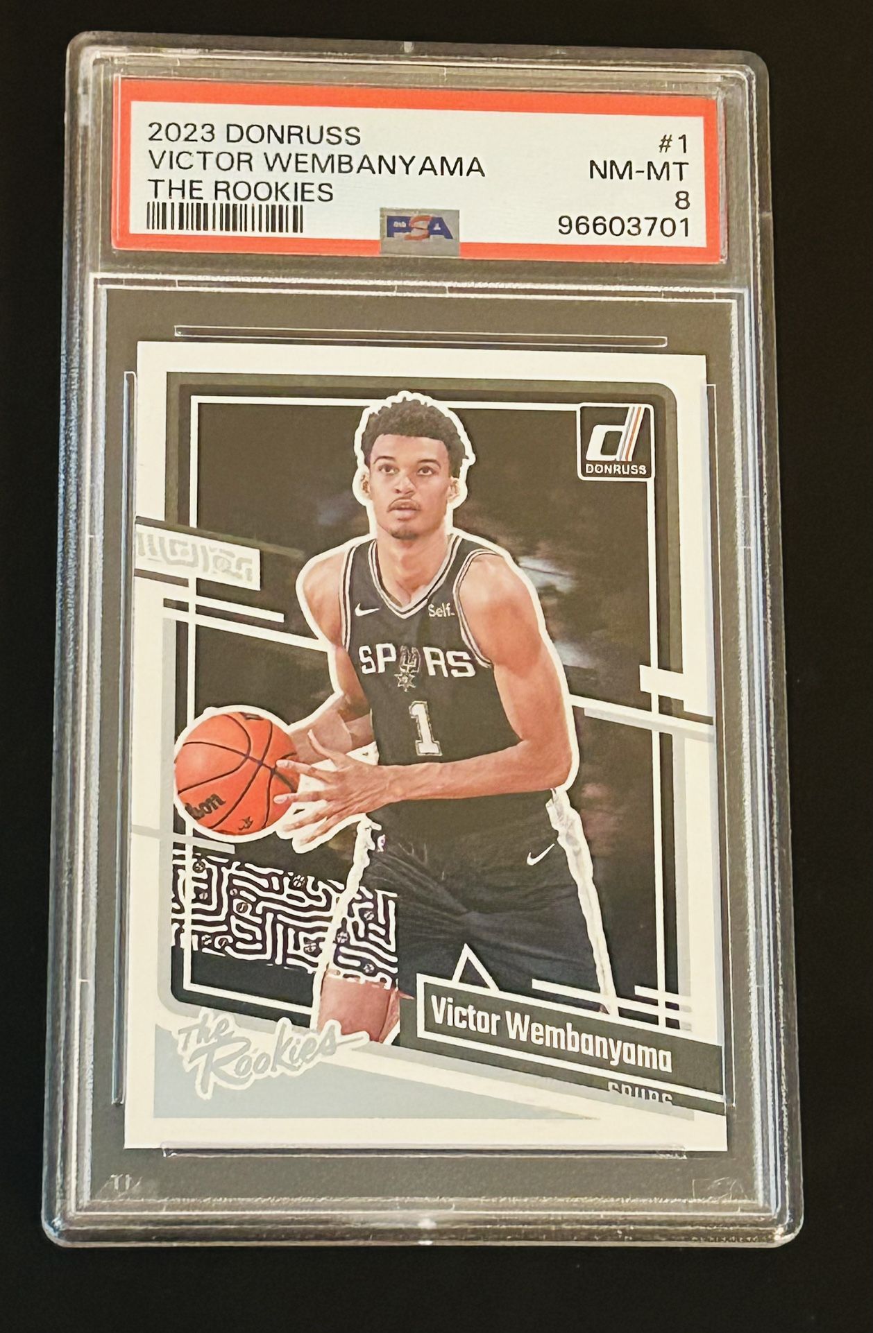 NBA Panini Donruss San Antonio Spurs Victor Wembanyama Graded 8 PSA Rookies Card
