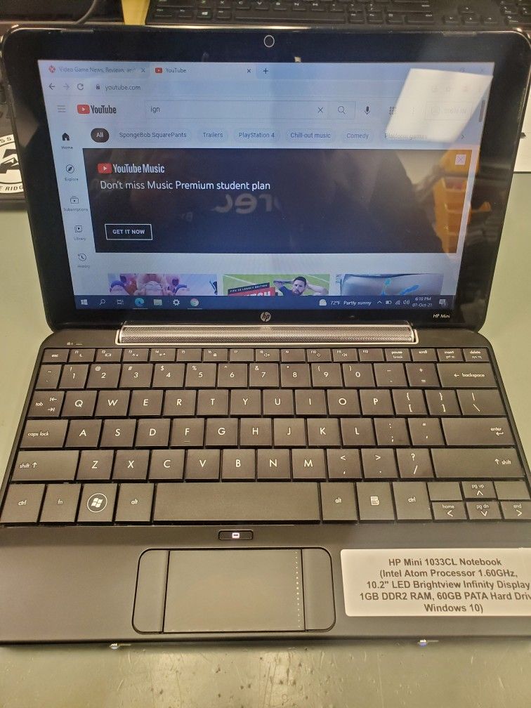 Hp Mini  Laptop 1033cl 