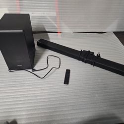 Samsung sound bar and woofer