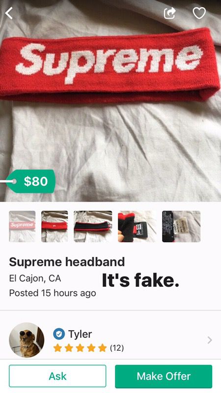 Supreme (fake being sold, beware.) for in San Diego, CA - OfferUp