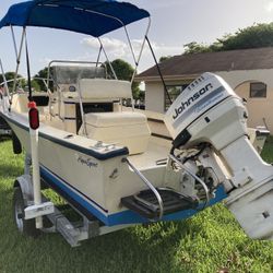 17’ Aqua Sport With Johnson 90 HP ,Aluminum Trailer With New Lights,27 Gallons Has Tank, Bimini Top, Ready For Water, Kendall West Area