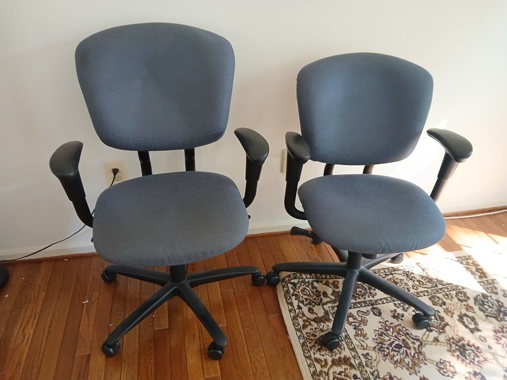 2 Blue Office Chairs
