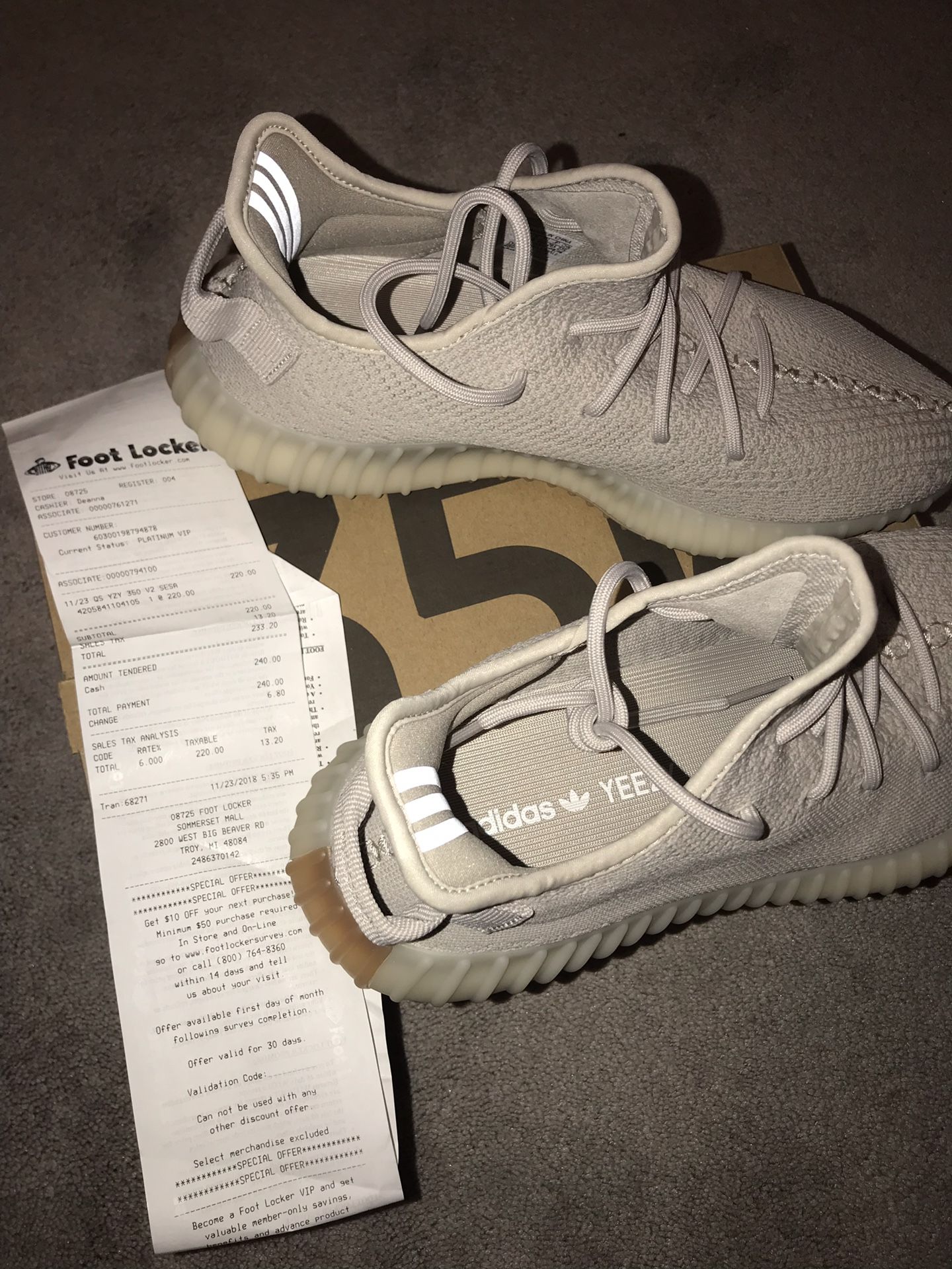 Yeezys Boost 350 Sesame Authentic BRAND NEW***