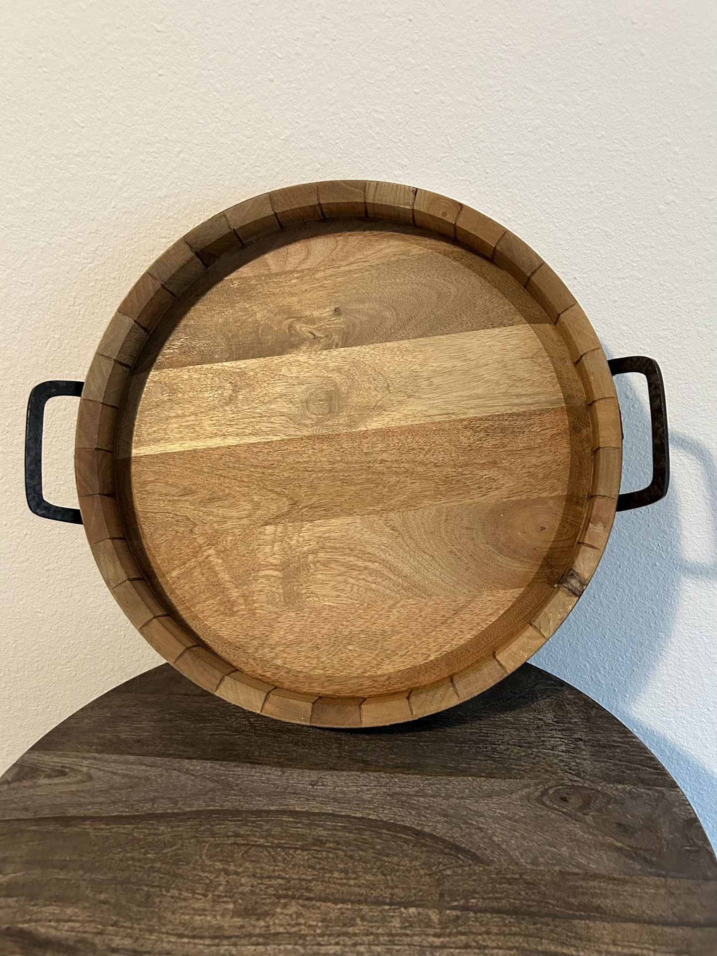 Pottery Barn, Barrel Top Serving Tray, Wood $35.00