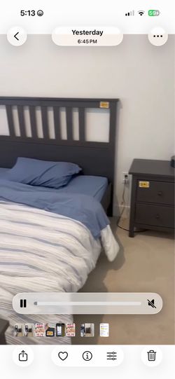 IKEA bed frame with mattress