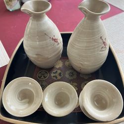 Japanese Sake Set Antique Vintage 