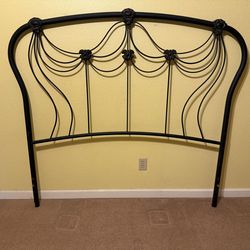 Vintage queen headboard and frame.