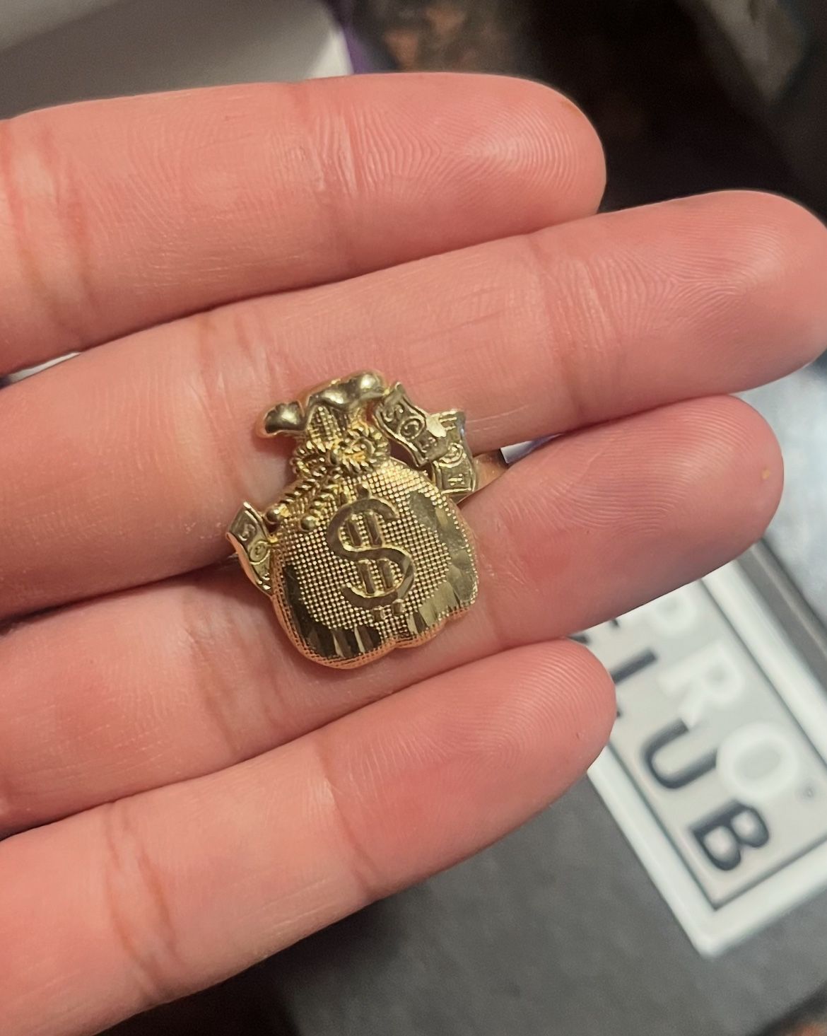 10k Gold Money Bag Ring