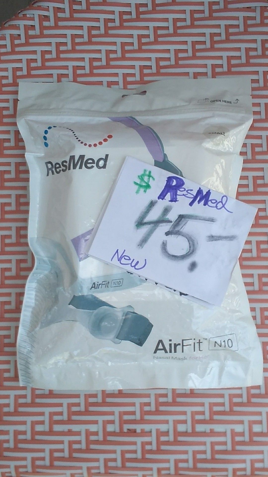 ResMed airfit N10 small size nasal CPAP new unopened