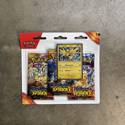 Pokemon Surging Sparks 3 Pack Blisters [Zapdos]