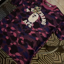 A bathing ape T shirt purple camo bape streetwear designer fashion men shirt