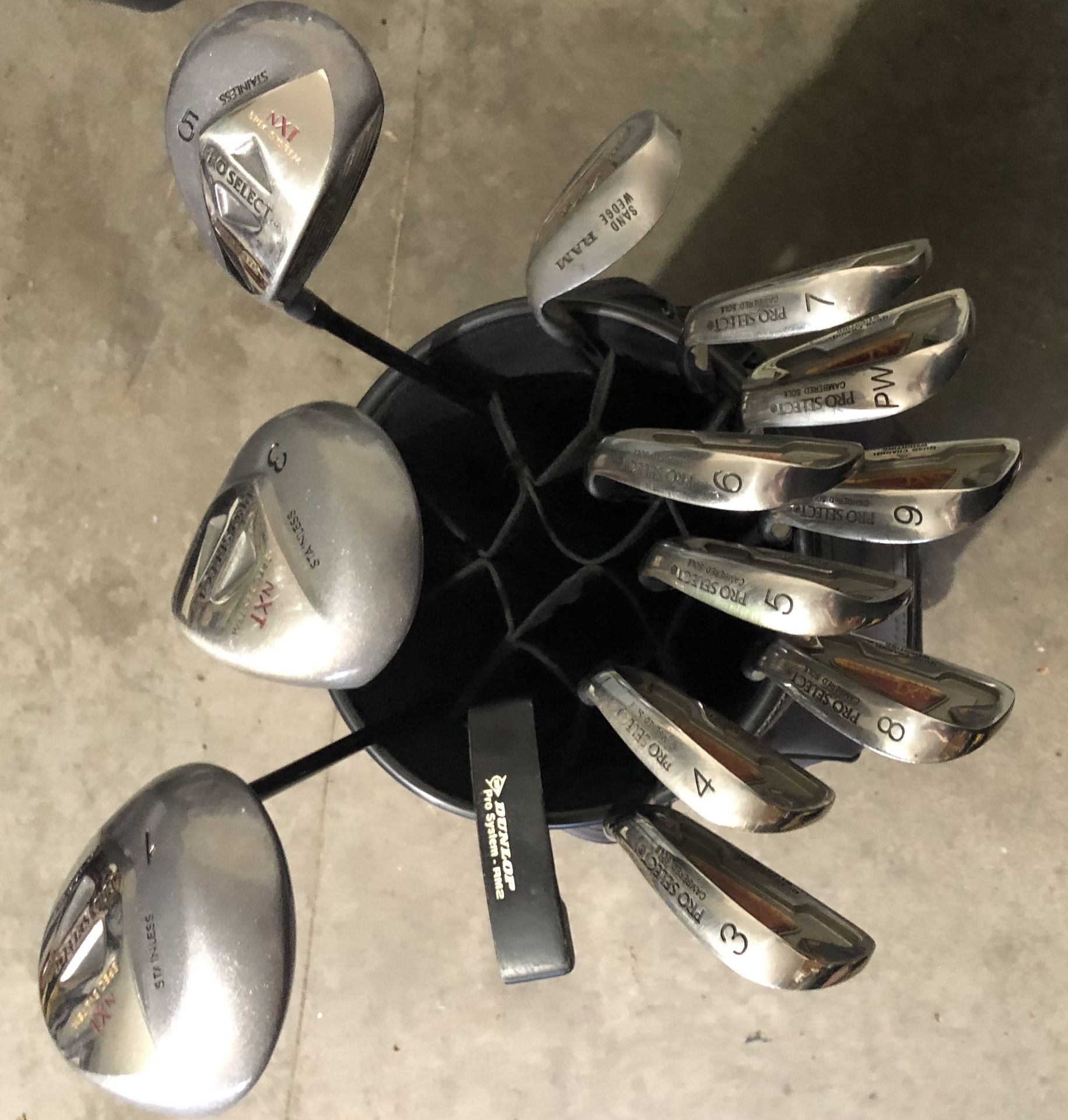 Golf Clubs RH Pro Select Compete Set With Bag