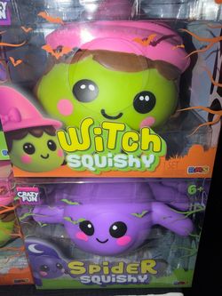 Spider and witch squishy