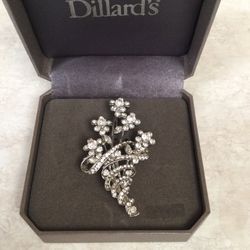 Bouquet Rhinestone Brooch (2 3/4” long)