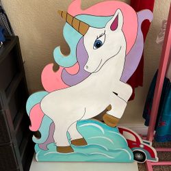 Wooden Unicorn Decor