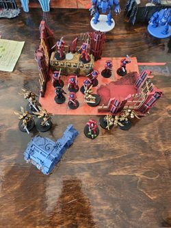 Warhammer 40k blood angels combat patrol 3d  printed and painted