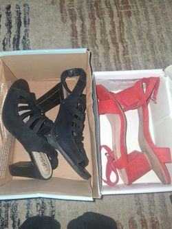 Black ones size6 red ones size 5
